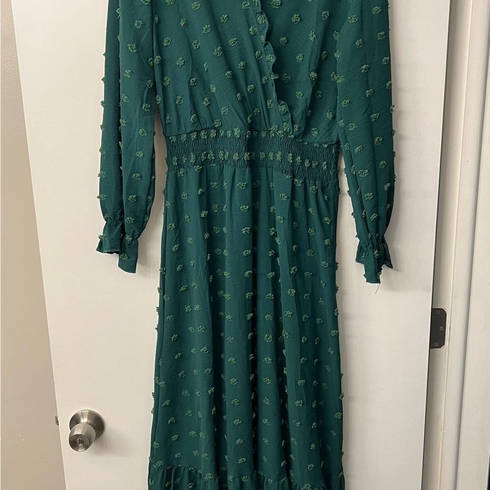 Green Long Sleeve Dress